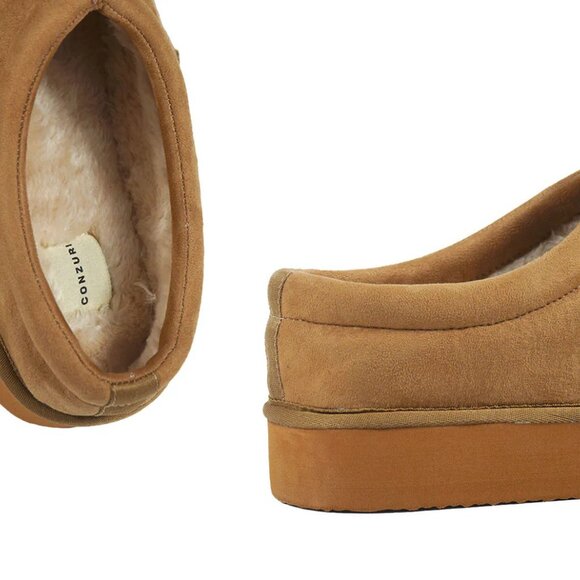 $95 Conzuri Nomad Slipper Shoes Sandals Clog Tan Suede Ugg Tasman 11.5 12 NIB - Picture 2 of 5